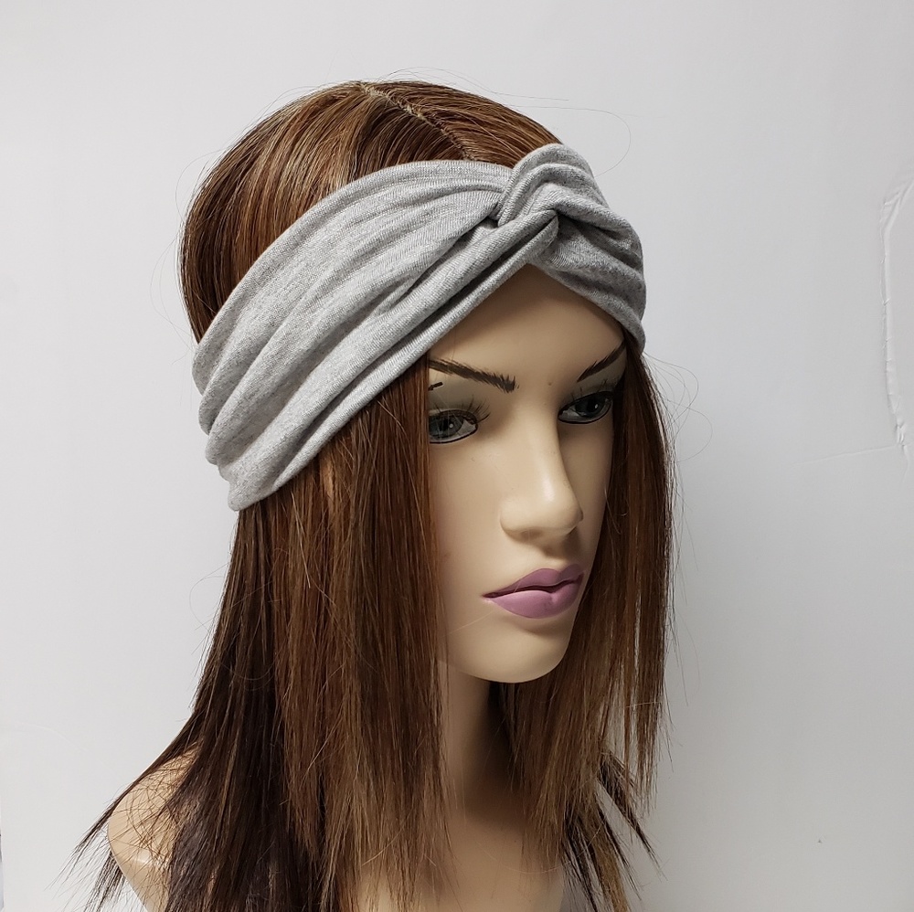 Heather Grey Turban Headband, Cute Headwraps